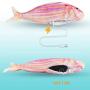 ZooZoo 2-Pack Flopping Plush Fish Catnip Cat Toy 11.8'' Touch Sensor Auto Activated Standby USB Charging Washable Electronic Wiggle Realistic Pet Simulation Happy Healthy Kitten Interactive Silver Vine