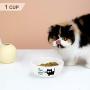 Pawject X Ceramic Cat Bowl for Food or Water, Pet Bowl for Kitten and Cats,Easy to Clean Pet Dish 8 OZ, 1 Pack Green