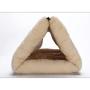 MiaoKa 2-in-1 Fleece Cat Tunnel, Beds Self Warming Tube & Pets Cave, Cuddle Burrow Cozy Covered Sleep Zone Mat for Cats Indoor