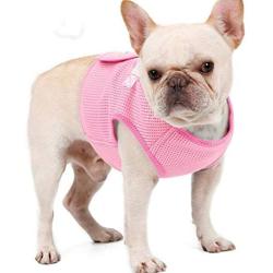 MrLYouth No-Pull Adjustable Pet Vest with Handle,Step in Dog Breathable Vest Harness for Small Medium Size Dog for Outdoor Walking,Pink