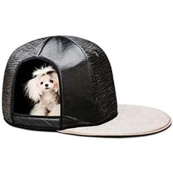 Cirschee Dog Bed House Baseball Cap Pet Bed Cat Bed Pet Cushion Cave Anti-Slip Foldable Waterproof Removable Suitable for Small and Medium Pets Mattress