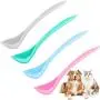 4 Pieces Pet Food Can Spoons Dog Cat Can Spoons Long Handle Dog Can Spoons Plastic Curved Design Pet Food Mixing Spoons 4 Pieces Pet Food Can Spoons Dog Cat Can Spoons Long Handle Dog Can Spoons Plastic Curved Design Pet Food Mixing Spoons
