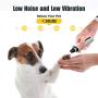 Razoo Dog Nail Grinder with Two Speed – Professional Electric Pet Nail Trimmer for Cats, Large, Medium & Small Dogs - Painless Paw Smoothing, Grooming, Trimming Tool – Rechargeable, Low Noise & Quiet…
