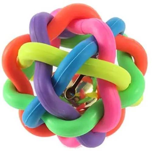 SHUTAO Rainbow Knit Ball Colorful Ball Flash Knit Ball Pet Toy Ball M Code SHUTAO Rainbow Knit Ball Colorful Ball Flash Knit Ball Pet Toy Ball M Code