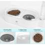 Meipire Dog Cat Double Bowls Automatic Cat Feeder and Water Dispenser, Pet Food and Water Feeder Bowls with Automatic Water Bottle for Small Large Dog Pets Puppy Kitten Rabbit