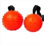 XIHONGSHIR Dog Rubber Balls Chew Toy, Dog Toy Balls with Rope, Pet Healthy and IQ Balls, Environmental Soft Rubber Non Toxic, Teeth Cleaning, Purple (2 Pack),Red,5cm