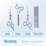 GLADOG Professional Grooming Scissors for Dogs with Safety Round Tips, 4 in 1 Dog Grooming Scissors Set, Sharp and Durable Pet Grooming Shears for Dogs and Cats
