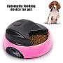 Yangmani 4 Meals Automatic Pet Feeder Food Trays Bowl Dispenser Setting Fixed Time Non-Toxic Container Recording Reminders Hot New