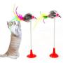 Pet Toys YJ 2 PCS Cat Toy Vertical Bangs Sucker Mouse Funny Cat Stick in New 2020