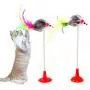 Dongdexiu Pet Supplies 2 PCS Cat Toy Vertical Bangs Sucker Mouse Funny Cat Stick Pet Toys