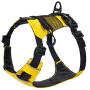 HOWGO Dog Harness,4 Point Adjustable Lightweight Waterproof&Odor-Proof Dog Harness with Leash Clip,No-Choke,Reflective with Storage Pocket for Training and Walking,Hunting(Yellow, Medium)
