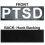 Doggie Stylz Set of 2 Reflective “PTSD” Removable Patches with Hook Backing for Working Dog Harnesses & Vests. Durable and Interchangeable - Comes in 3 Sizes Small, Medium and Large
