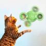 WWYM Interactive Teasing Cat Toy, Windmill Turntable Scratching Tickle Hair Brush, with Sucker Pet Accessories,Blue