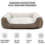 ANWA Durable Dog Bed Machine Washable Medium Dog Bed Square, Comfortable Puppy Dog Bed Medium