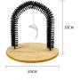 KUNZHAN Catnip Toys,Cat Self Groomer,Arched Cat Scratcher Cat Scratch Toys Scratch and Groom Catnip Blasted Kitten Scratching Pad Massager and Cat Scratcher Cat Grooming Brush Supplies