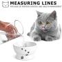 Y YHY Cat Water Bowl,Raised Cat Food Dish,Elevated Cat Bowl No Spill,Ceramic Pet Bowls for Cats or Small Dogs,Dishwasher Safe