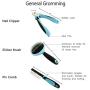 Pet Dog Cat Grooming Tools Kit 5in1 Box Set Dematting Deshedding Grooming Brush Comb Nail Trimmer Clipper Pet Grooming with Dog Retractable Leash