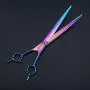 Dream Reach 9'' Twin Tail Professional Pet Dog Two-way Cutting or Curved Scissors,Made of High-end 9CR Stainless Steel (Rainbow) (A-9 inch-Rainbow) Dream Reach 9'' Twin Tail Professional Pet Dog Two-way Cutting or Curved Scissors,Made of High-end 9CR Stainless Steel (Rainbow) (A-9 inch-Rainbow)