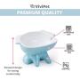 ViviPet Premium Elevated Dog Feeder, Single Raised Cat Bowl Ceramic Bowl, Perfect for Small to Medium Sized Cats.