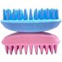 ZOOPOLR Pet Silicone Shampoo Brush for Long & Short Hair Medium Large Pets Dogs Cats, Anti-Skid Rubber Dog Cat Pet Mouse Grooming Shower Bath Brush Massage Comb