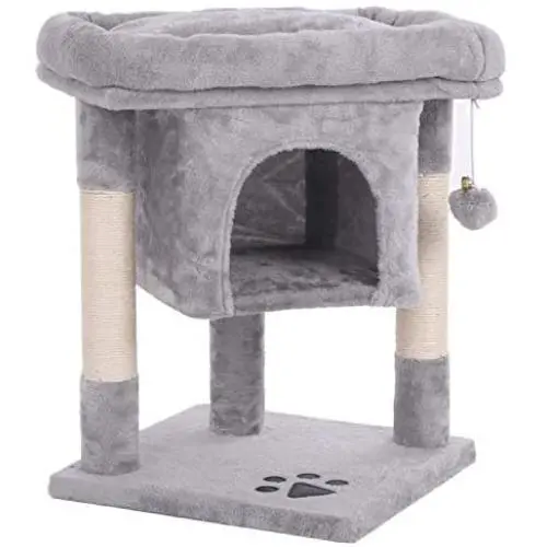 BEWISHOME Cat Tree Cat House Cat Condo with Sisal Scratching Posts, Plush Perch, Cat Tower Furniture Cat Bed Kitty Activity Center Kitten Play House BEWISHOME Cat Tree Cat House Cat Condo with Sisal Scratching Posts, Plush Perch, Cat Tower Furniture Cat Bed Kitty Activity Center Kitten Play House