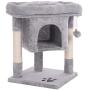 BEWISHOME Cat Tree Cat House Cat Condo with Sisal Scratching Posts, Plush Perch, Cat Tower Furniture Cat Bed Kitty Activity Center Kitten Play House