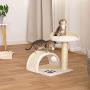 Dibea Activity Centre Cat Scratching Post, 43 cm, Beige/White