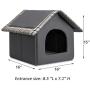 Hollypet Cozy Pet Bed Warm Cave Nest Sleeping Bed Puppy House for Cats and Small Dogs, Gray
