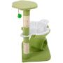 Cat Tree, Kitten Activity Tower, with Scratching Post Cozy Hammock and Tunnel, Tall Perch and Dangling Ball Toy, Plush Covered Pet Condo