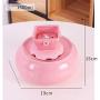 KUANDARM Fountains and Water Features Fountain Cat Water Feeder Water Dispenser Mute Circulating Water Handmade Artwork Drinking Fountains for Dogs, Pink