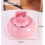 KUANDARM Fountains and Water Features Fountain Cat Water Feeder Water Dispenser Mute Circulating Water Handmade Artwork Drinking Fountains for Dogs, Pink