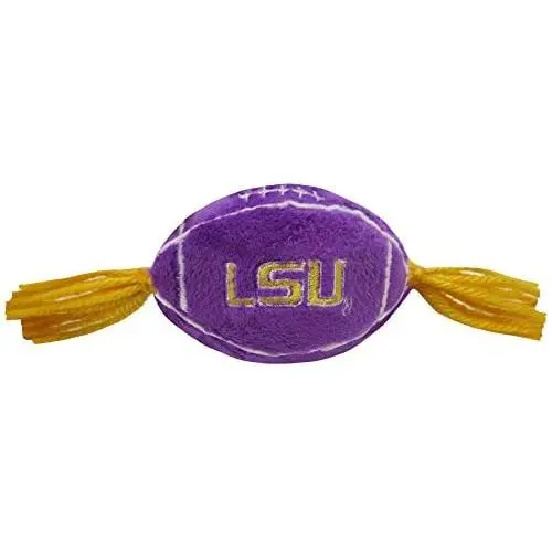 Pets First NCAA LSU Tigers Catnip Toy in Football Shape with Team Logo in Vibrant Team Color Pets First NCAA LSU Tigers Catnip Toy in Football Shape with Team Logo in Vibrant Team Color
