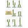 YOULERBU Vertical Cat Scratching Post 29'' Tall, Cat Claw Scratch Post with Sisal Rope Cat Scratch Post for Cats and Kittens（Green）
