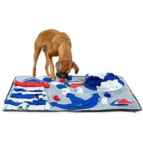 PetBOYA Dog Snuffle Mat with Navy Theme,Pet Feeding Mat Dog Training Pad,Encourage Foraging Skills for Intelligence Stimulation and Stress Release of Pets