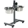 King International Super Dog Adjustment Feeding Stand U Type with 2 Bowls H-Base Double Bowl Stand Two Stainless Steel Removable Bowls King International Super Dog Adjustment Feeding Stand U Type with 2 Bowls H-Base Double Bowl Stand Two Stainless Steel Removable Bowls