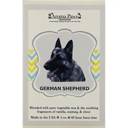 Aroma Paws Breed Candle Glass, 5-Ounce, German Shepherd Aroma Paws Breed Candle Glass, 5-Ounce, German Shepherd