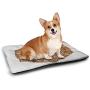 DayDayFun Tan and Brown Dog Mat Artistic Classical Flowers Pattern with Baroque Style Details and Retro Look Waterproof and Warm Pet Mattress Multicolor