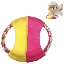 Cotton Rope Pet Dog Puppy Training Frisbee Toy Throw Rope Disc Flyer Toy for Dog