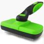 Pet Brush Self Cleaning Slicker Brush – 2019 for Dogs and Cats Including Easy Self-Cleaning Button, Soft Designed Grip Hand, Eliminates Loose Undercoat & Tangles Shedding & Hairballs(Green)