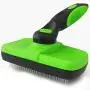 Pet Brush Self Cleaning Slicker Brush – 2019 for Dogs and Cats Including Easy Self-Cleaning Button, Soft Designed Grip Hand, Eliminates Loose Undercoat & Tangles Shedding & Hairballs(Green)