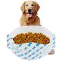 lunaoo Portable Collapsible Dog Bowl, Travel Folding Water and Food Slim Bowl for Traveling, Camping, Hiking, Walking, 6 PCS