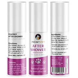 POINTPET After Shower Detangler Spray for Dogs & Cats - Natural Hair Conditioning - Restore Skin Moisture, Prevent Itching - pH Balanced Formula for Sensitive Skin - Refreshing Vanilla Scent - 50ml