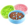 Rxan Dog Slow Feeder Bowl, Anti-Gulping Pet Slower Food Feeding Dishes Fun Slow Feeding Eating Anti Slip Dog Bowls for Large Medium Small Dogs
