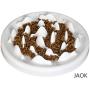 JAOK Slow Feeder Cat Dog Bowls, Ceramic Pet Treat Toys Interactive Funny,Healthy Eating Diet,Against Bloat, Indigestion and Obesity