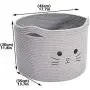Geyecete cat Toy Box Storage Cotton Rope Pet Toy Storage Basket for cat Toys Perfect Bin for Cat Toys and Accessories Geyecete cat Toy Box Storage Cotton Rope Pet Toy Storage Basket for cat Toys Perfect Bin for Cat Toys and Accessories