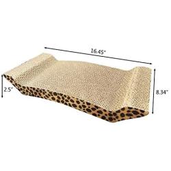 JIKLLSJID Multifunction Cat Scratching Board, Cat Climb Tree with Cat Scratching Board, Cute U Shape Corrugated Paper Pet Cat Toy Cat Claw-Grinding Plate with Catnip Leopard Print Pattern