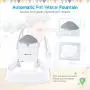 isYoung Cat Fountain LED Pet Water Fountain Ultra Quiet Automatic Pet Water Dispenser with Adjustable Water Flow and Activated Carbon Filter for Dogs, Cats, Birds and Small Animals