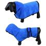 Bonaweite Microfiber Dog Bathrobe, Quick Drying Pet Bath Robe, Pets Super Absorbent Towel for Dogs and Cats, Machine Washable-Blue