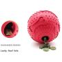 XIHONGSHIR Rubber High Bounce Dog Ball, Interactive Dog Toys, Environmental Soft Rubber Non Toxic, Dog Tooth Cleaning Toy Ball, Can Hold Food, Red (2Pcs),Red,6cm