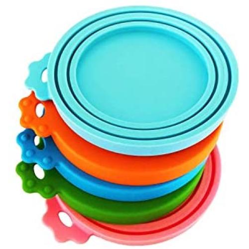 DYBEN Pet Can Covers/Universal BPA Free & Dishwasher Safe/Silicone Pet Food Can Lid Covers